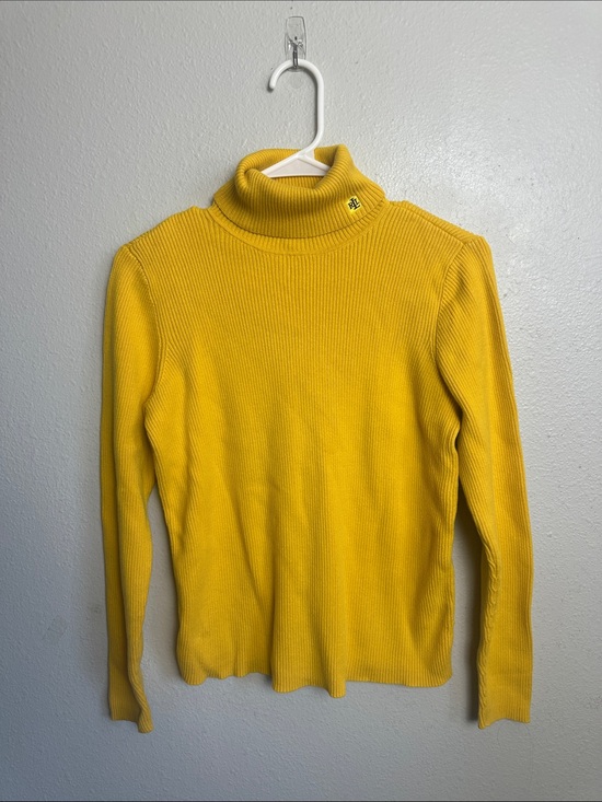 Ralph Lauren Sweaters - Ralph Lauren Yellow Ribbed Turtleneck Sweater - Women's